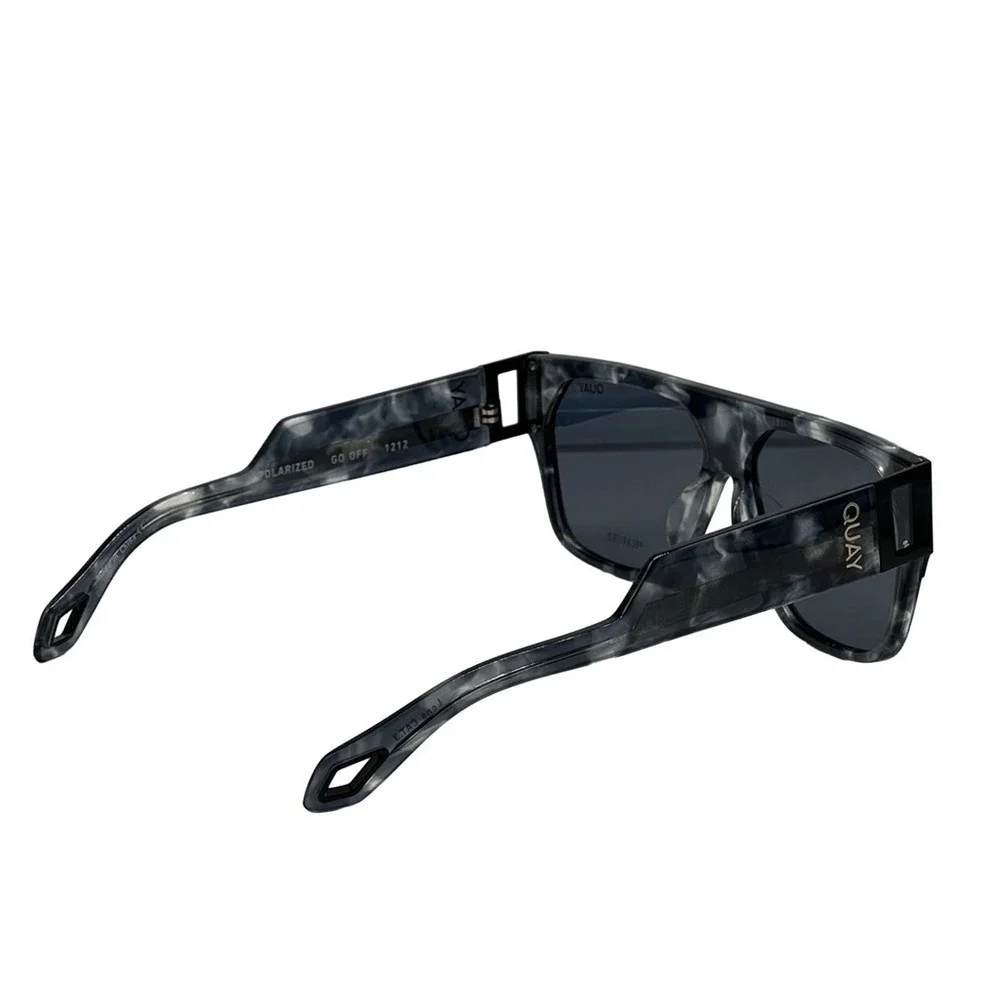 NEW QUAY AUSTRALIA Go Off black tortoise black polarized sunglasses styl…